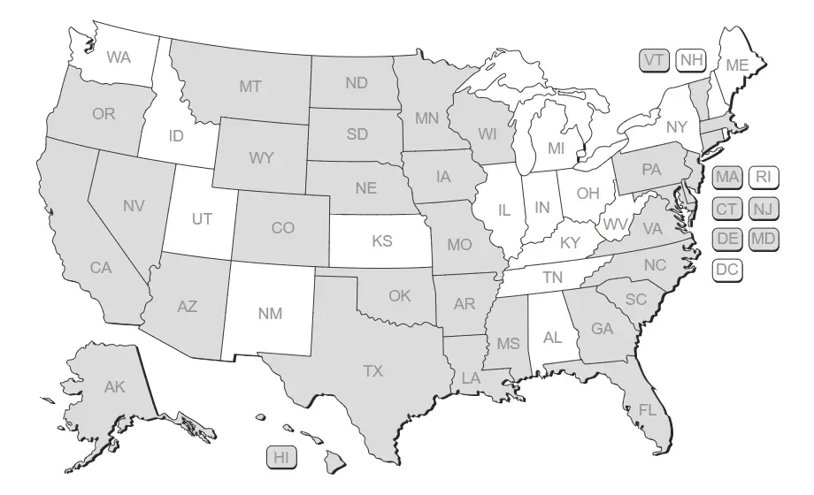 Knowtify coverage US map of registered States for EPA pesticides for regulatory data API for retailers.